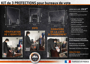 KIT de 3 PROTECTIONS pour bureaux de vote